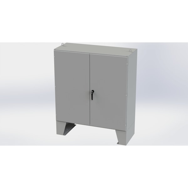 3 Point Latch with Padlock/Keylock Handle Electrical Enclosures, 60 in H, 24 in D, 60 in W